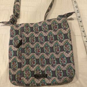 Vera Bradley Gray and Green Quilted Purse Like New (c)